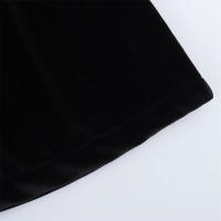 Vestido Negro Pequeño De Moda 2024 Para Mujer Con Cintura Francesa Y Detales De Perlas Vestido De Veludo Largo Manga Cerrada Casual - details 11