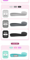AOLIKES Set De 3 Piezas De Banda De Resistencia Larga Unisex Para Yoga Y Fitness Anillos Elásticos De Cadera Y Pecho Para Ejercicios De Agachamiento Y Levantamiento De Peso Equipo De Gimnasio - details 3