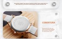 Reloj De Pulsera De Cuero Shengke Para Mujeres Moda Reloj De Bolsillo a Cuadros Resistente Al Agua Y Al Shock Blanco - details 11
