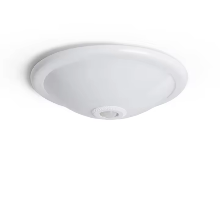 Ledkia Plafón LED Techo 2x E27 Circular con Sensor de Movimiento PIR y Crepuscular Design  Blanco - 1