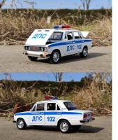 Modelo De Coche De Policía Lada 1/24 Escala Simulación De Metal Juguete Para Niños Regalo Sin Batería Proveniente De China - details 3