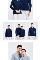 Camisa Polo De Manga Larga Para Hombre Estilo Casual Suave Y Cómoda Con Cierre En El Cuello Para Trabajo En Restaurantes Panaderías Supermercados Y Cafeterías - details 8
