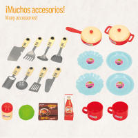 COLORBABY - Cocinita infantil pequeña con luz, sonido y 23 accesorios cocina - details 5