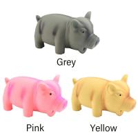 Juguete De Masticar Para Perros 1PC Látex Sonido De Cerdo Divertido Para Entrenamiento De Masticación Y Limpieza De Dientes Para Cachorros Tamaño 16*7CM Colores Rosa Blanco Amarillo - details 2