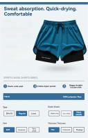 Shorts De Verano De Seda Helada De Alta Calidad Para Deportes Rápidos Secado Fitness Shorts De Correr Y Baloncesto Para Hombres Talla True Three Piece - details 0