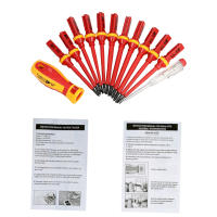 Kit De Herramientas Para Eléctricos 13pcs 1000V Con Destornilladores Aislados Magnéticos Y Bits De Fijación Positiva Phillips Pozidriv Torx - details 4