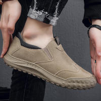 Zapatos De Trabajo Antideslizantes Para Hombre Tenis Casuales De Cuero Slip-on Para Caminar Confort Primavera/Otoño Talla Verdadera - details 3