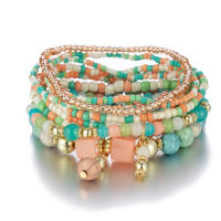 Pulsera Bohemia Colorida De Granos De Arroz Para Mujer Y Hombre Joyería Étnica De Cadena De Bolas Hechas a Mano Regalo De Verano - details 0