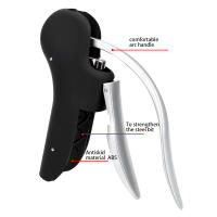 Aguja Para Botellas De Vino Profesional Manual Cortador De Película Abrebotellas Accesorios Para Cocina Y Barra De Acero Inoxidable Ecológico - details 2