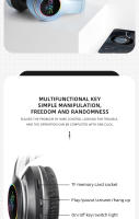 Auriculares inalámbricos, auriculares inalámbricos con graves profundos, auriculares plegables ligeros con micrófono incorporado, compatibles con cable de audio de 3.5 mm, teléfono móvil, auriculares para Sets - details 9