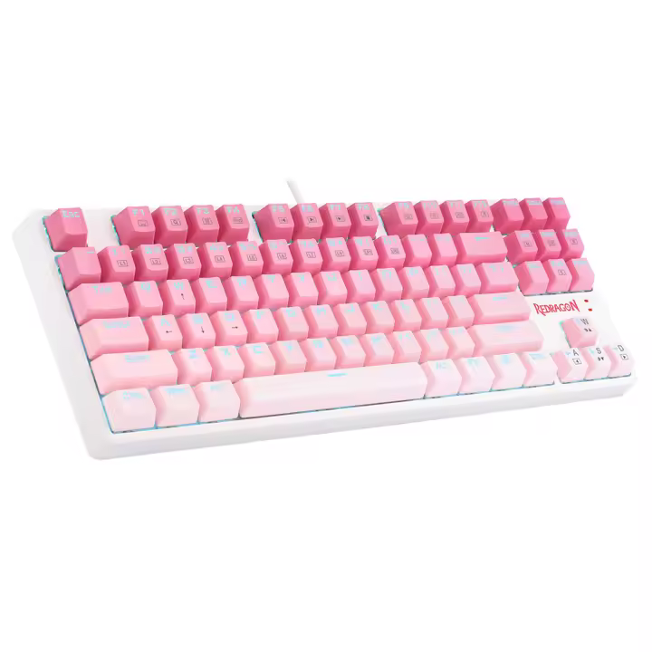 Teclado mecánico con cable Redragon K576W-GP DAKSA TKL de 87 teclas con tapas de teclas PBT degradado interruptor rojo - 1