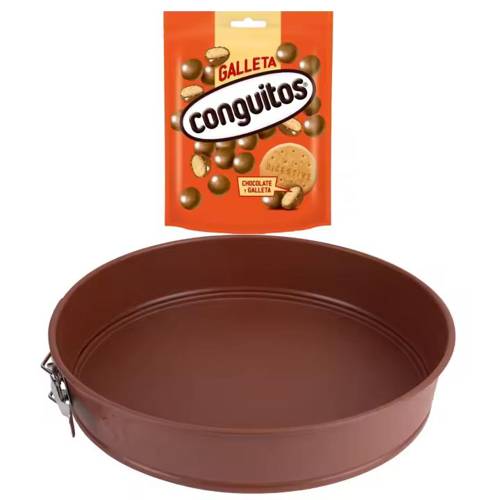 Pack repostería:CONGUITOS GALLETA LECHE DOYP 120G+Molde tarta 26x6.5cm acero agros - 1