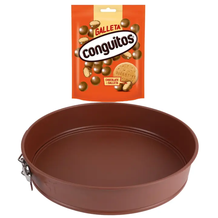 Pack repostería:CONGUITOS GALLETA LECHE DOYP 120G+Molde tarta 26x6.5cm acero agros - 1