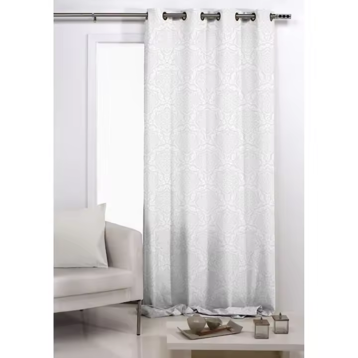 TEJIDOS REINA  Cortina ollados Modelo: loto  - Medida Cortina Ollados 140x260 Cm - 1