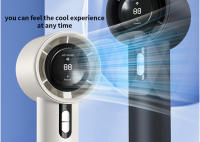 Ventilador de mano portátil para exteriores, potente dispositivo de 2024 velocidades con Pantalla Led, Batería recargable de 100 mAh, Personal, novedad de 3000 - details 7