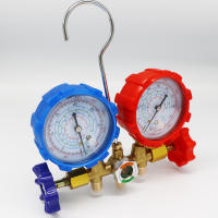 Juego De Medidores De Manifold R410A R22 R134a R404A Para Refrigeración HVAC Con Tubos Y Adaptadores De Conexión Ajustable Para Servicio De Recarga - details 1