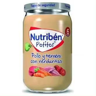 Nutribén Potito Pollo, Ternera Con Menestra De Verduras 235Gr - 1