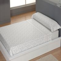 CARPE DIEM Juego de Sábanas de Microfibra Estampada Mod. IDAIRA Color Lino Beige- Conjunto de Ropa de Cama 3 o 4 Piezas para Cama 90, 105, 135, 150, 150/160 (2 Almohadas)  y 180 cm, Suaves, Transpirables  Válidos para Colchones hasta 28 cm de Grosor - details 0