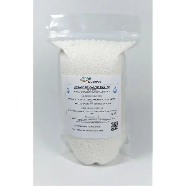 Nitrato de calcio hidrosoluble 15.5% Ca(27) 1 Kg. - 1
