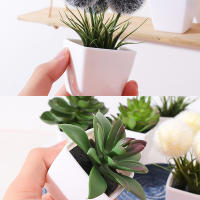 1SET De 6PC Mini Plantas Artificiales Bonsái Para Decoración De Hogar Oficina Restaurante Tienda Escritorio Estante - details 15