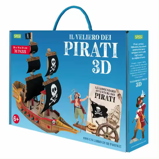 Libro Puzzle Barco de Piratas 3D - 1