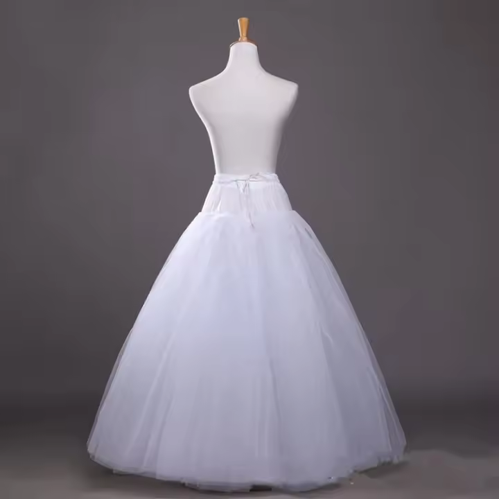 Petticoat De 4 Capas Con Cintura Elástica Para Vestido De Fiesta Y Boda Accesorios De Ropa Para Mujer Sin Aros - 1