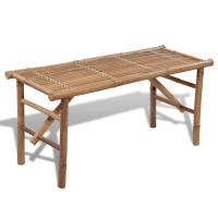 vidaXL Banco de jardín plegable bambú 118 cm - details 0