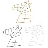 Marco De Hilo Para Corona De Hierro Fundido Forma De Cabeza De Caballo Para DIY Decoración De Navidad Y Fiesta Del Año Nuevo - details 1