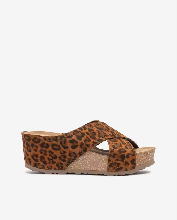 YOKONO Sandalia de cuña BARI-257 leopardo - 1