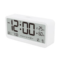 Reloj De Alarma Digital Multifuncional 8001-EN Con Display De Temperatura Y Humedad LED Ajustable Modos Doble Pantalla Moderna - details 14