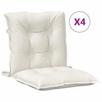 vidaXL Cojines silla respaldo bajo 4 ud tela 100x50x7 cm Color Antracita melange,  Gris claro melange,  Gris oscuro melange y mas Cojín Decorativo de Asiento Cojines de muebles de salon - details 1