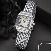Reloj De Cuarzo Para Mujer Estilo Casual Moda Correa De Acero Inoxidable Resistente Al Agua Con Dial Romano Y Cierre De Pulsera - details 1