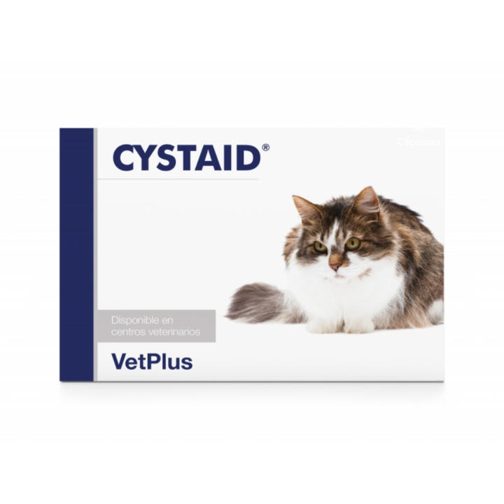 VETPLUS - Cystaid Feline - Ayuda en Alteraciones de las Vías Urinarias Bajas en Gatos