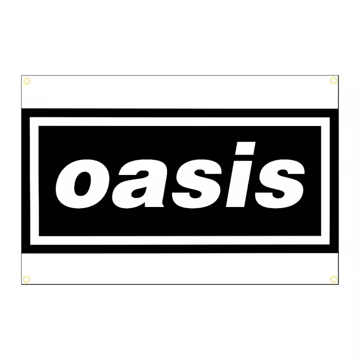 Bandera De Oasis Para Decoración De Pared Exterior Personalizable Advertencia Hogar Y Jardín Material Poliéster Estilo Colgante - 1