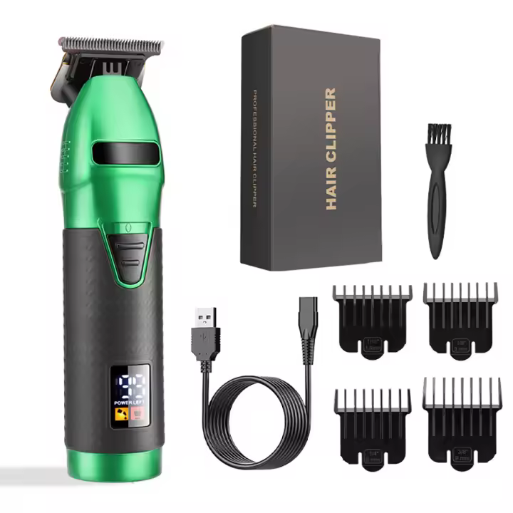 Cortadora de pelo eléctrica con pantalla LCD, cabezal de aceite tallado, cortadora de pelo eléctrica de 2000 mAh, modo de espera prolongado, multicolor - 1