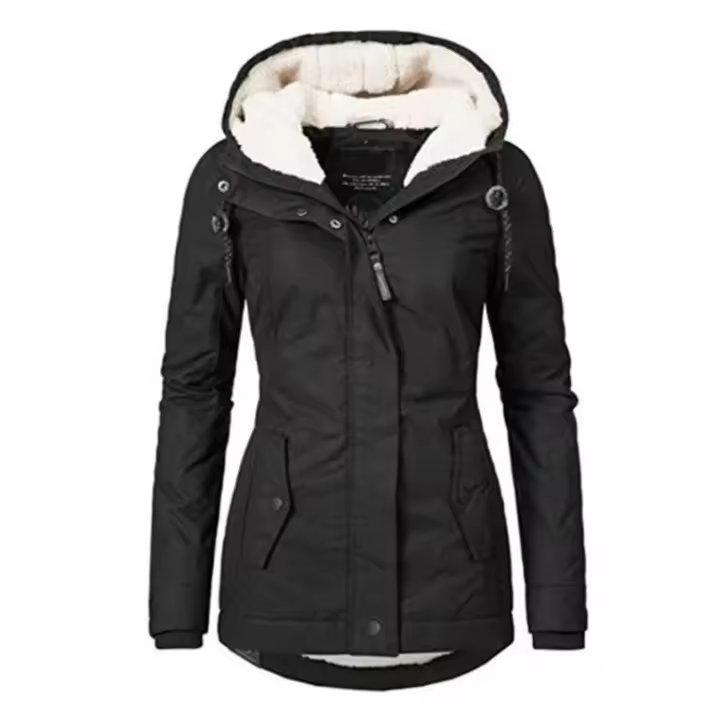 Gruese con revestimiento polar para Mujer Abrigo de Invierno with capucha, Abrigo de Algodón - 1
