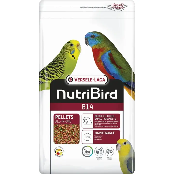 Nutribird B14 VERSELE LAGA para Periquitos, Agapornis y Cotorras, 3 Kg - Completo y Equilibrado - 1