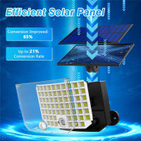 Luces Solares Exteriores 256 LED Con Sensor De Movimiento Iluminación Segura IP65 Impermeable Para Exteriores Cable De 16.4 Pies - details 4