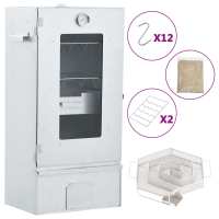 vidaXL Horno ahumador de BBQ con generador humo frío acero galvanizado - details 0