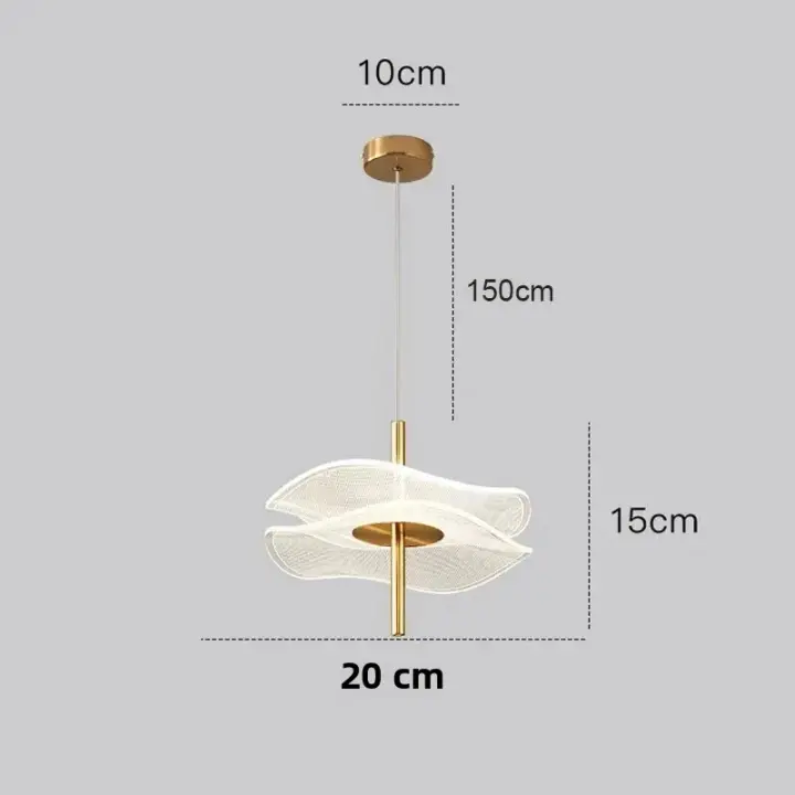 Lámpara Colgante Nórdica LED Para Iluminación Interior Decoración De Hogar Comedor Sala De Estar Escaleras Material Acryl Y Hierro Fuente De Luz LED - 1