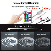 Lámpara De Neón LED Flexible De Silicona RGB Tirada De Luces Teléfono Neón LED Decorativo Con Control Remoto Y USB 5V SMD 3535 108Leds/M Impermeable Para Decoración Del Hogar - details 0