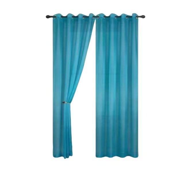 Cortina de visillo estampada brillo  translucido 100% poliéster para salón y dormitorio.140x260cm.6033.1 panel. - 1
