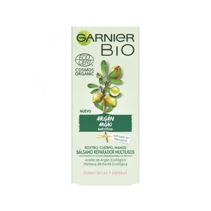 Garnier BIO Bálsamo Reparador con Aceite de Argán y Manteca de Karité Ecológicos y Vitamina E 50 ml. - 1