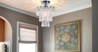 Lámpara De Techo De Cristal Con 3 Capas Y Diamantes Punzantes E27 Luces De Decoración Para Sala De Estar Y Dormitorio Fuente De Energía: Acción De Corriente - details 15