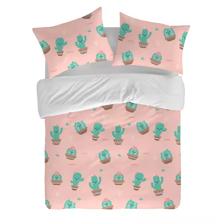 MR. WONDERFUL - Funda nórdica CASCTUS 100% algodón 144 hilos, ropa de cama.Disponible para cama de 90 cm (155x220 cm), 135 cm (220x220 cm), 150 cm (240x220 cm), 180 cm (260x240 cm). Fabricado en España) - 1