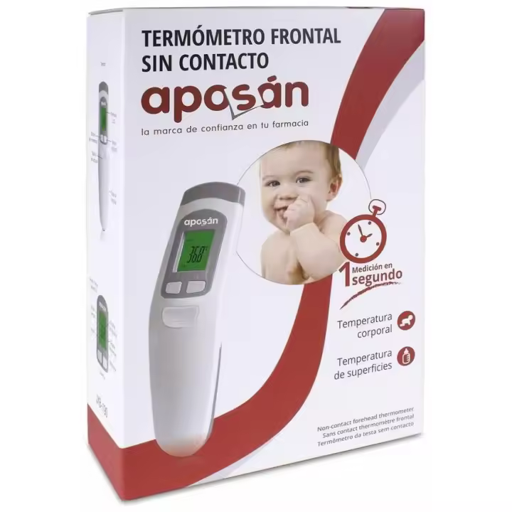 Aposán Termómetro Frontal Sin Contacto, 1 Ud - 1