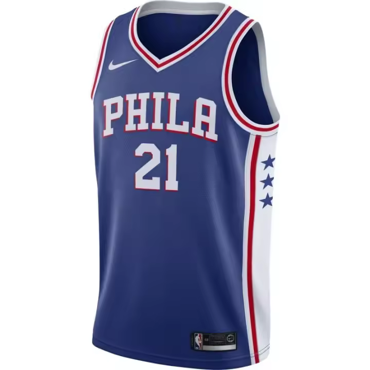 Camiseta Joel Embiid Philadelphia Sixers 76ers Nike Swingman Icon Edition - 1
