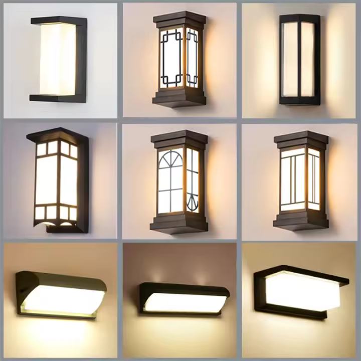 Lámpara De Pared Exterior LED Impermeable IP66 Con Sensor De Movimiento Iluminación Moderna Para Porche Balcón Jardín - 1