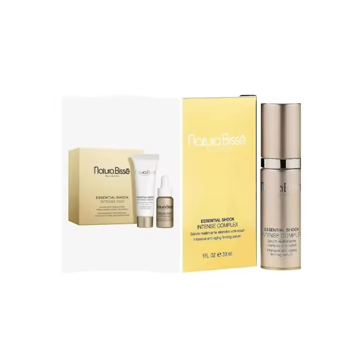 Natura bisse Essential Shock Intense Complex  Suero reafirmante antiedad 30 ml + INTENSE CREAM PIEL SECA 10 ML + INTENSE RETINOL NIGHT RENEWAL 5 ML - 1
