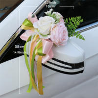 Flores Artificiales De Seda Para Decoración De Boda Y Fiesta Accesorio Para Automóvil Asiento De Silla Puerta Decoración De Casa Regalo De Manualidades - details 1